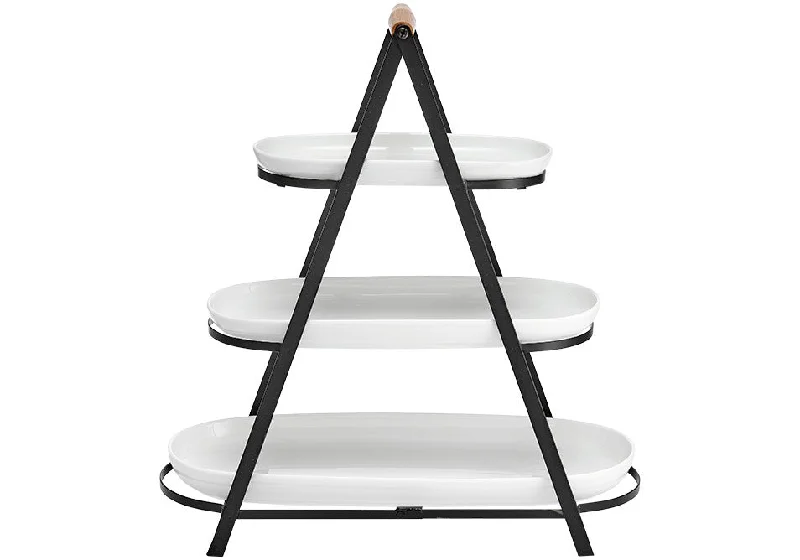 Retro polka dot bowls-Ladelle Alto Serve & Share 3 Tier Serving Tower