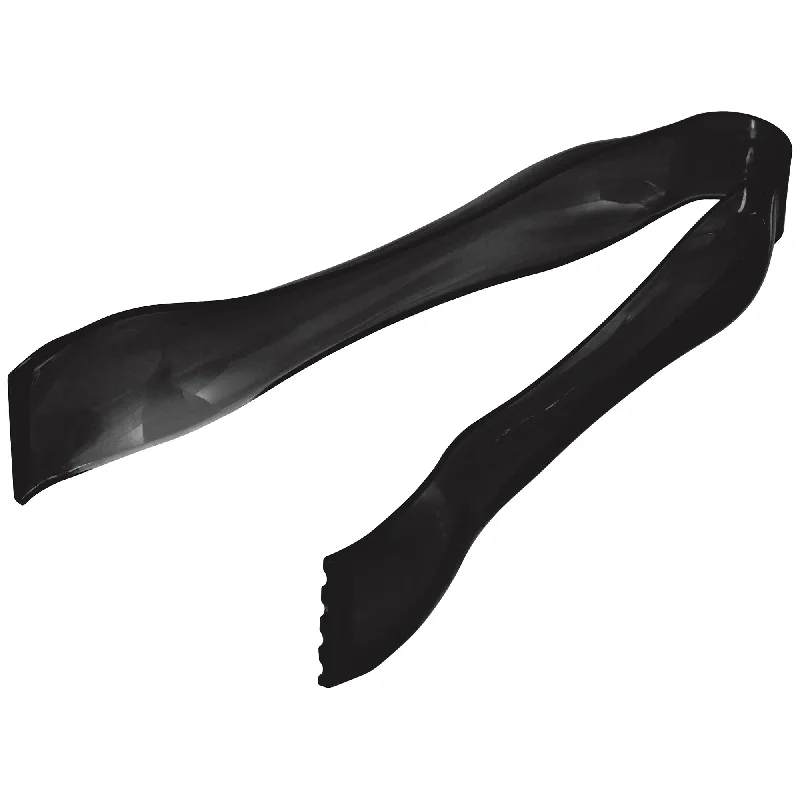 Handcrafted pottery platters-Black PET Plastic Mini Tongs, 1 Count