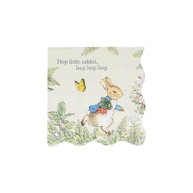 Heavy-duty stainless forks-Peter Rabbit™ In the Garden Dessert Napkins 16ct