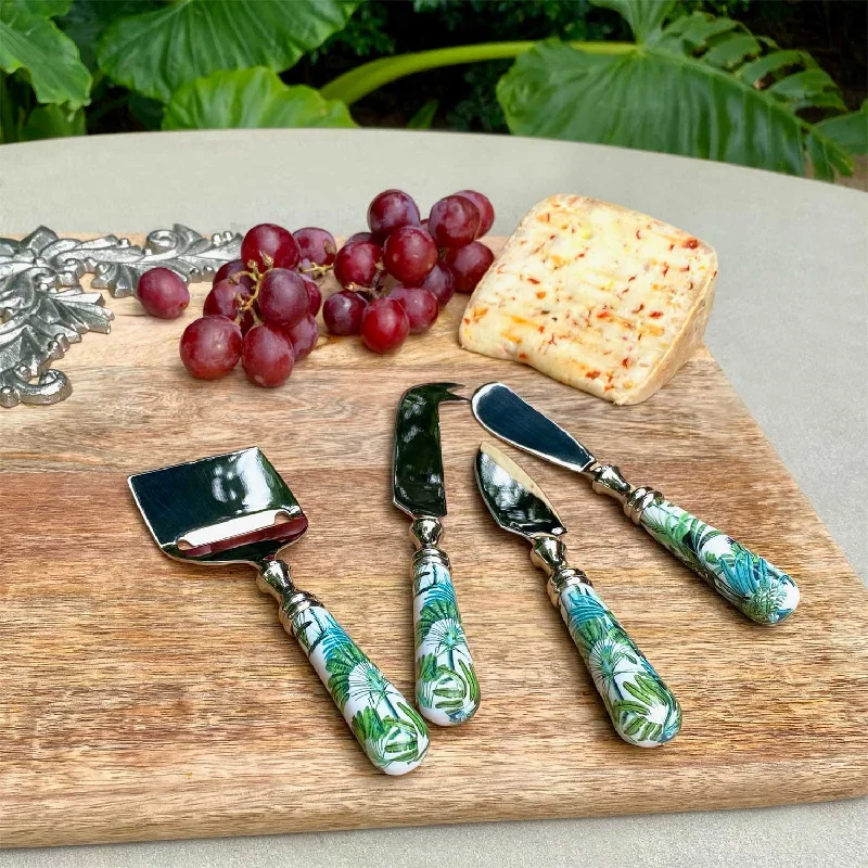 Elegant silver-plated cutlery-Cheese Knives, Set Of 4 - Amazonia Day