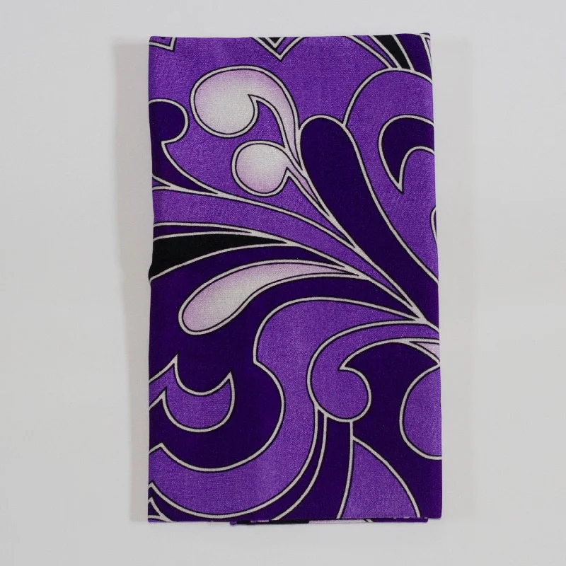 Elegant gold serving platters-Purple Pucci Napkin