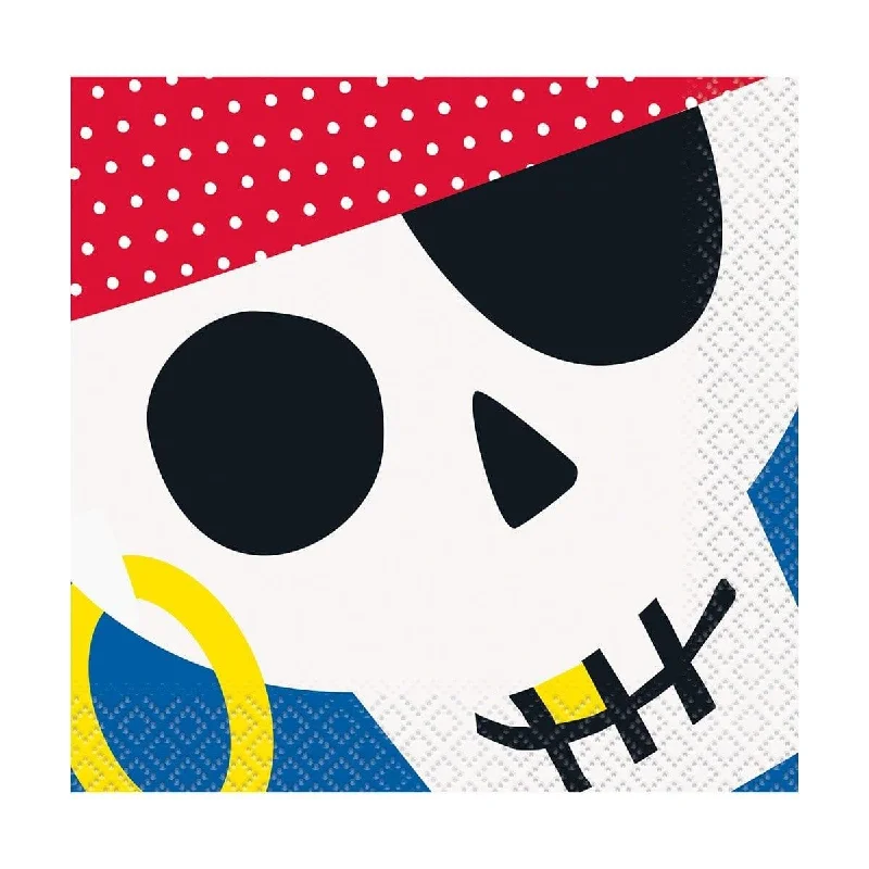 Minimalist bamboo dinner plates-Ahoy Pirate Beverage Napkins | 16 ct