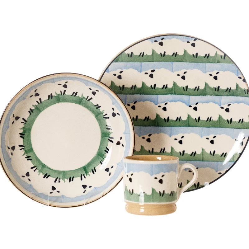 Artisan ceramic dinner bowls-Trio Set | Sheepies