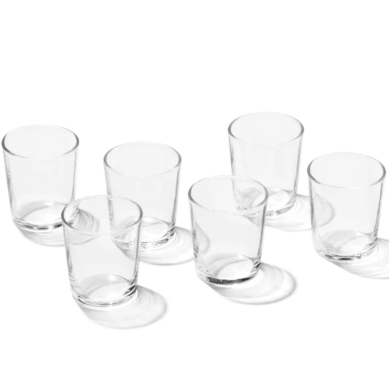 Portable stainless steel mugs-Stackables Clear Shot Glasses, Set of 6