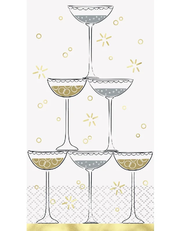 Outdoor bamboo serving sets-New Year's Toast To The New Year's Napkins | 16 Count