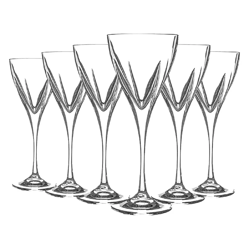 Elegant silver-rimmed teacups-250ml Fusion Wine Glasses - By Rcr Crystal