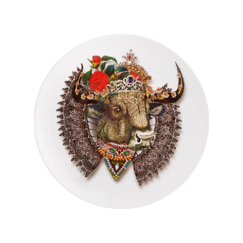 Rustic wooden bread plates-Love Who You Want Dessert Plate Monseigneur Bull