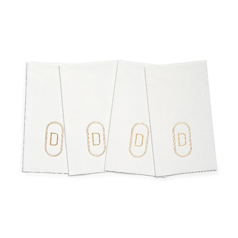 Handcrafted pottery platters-Gold Oval Airlaid Napkins