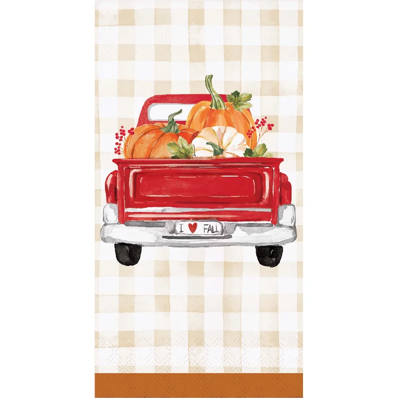 Novelty-shaped kids’ cutlery-Thanksgiving Hello Harvest Guest Towel Napkins | 16 ct