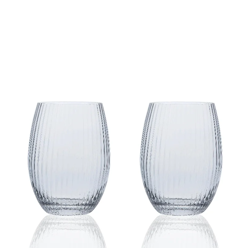 Dishwasher-safe glass tumblers-Quinn Clear Tumblers