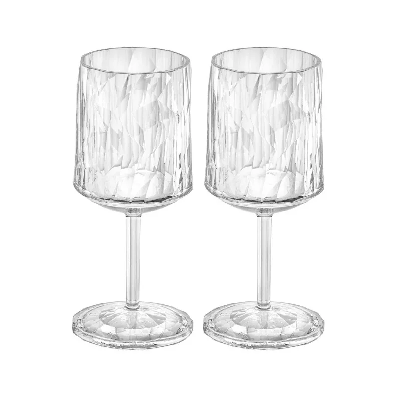 Stylish copper tumblers-Koziol Small 'Unbreakable Glass' Wine Glasses, Set of 2