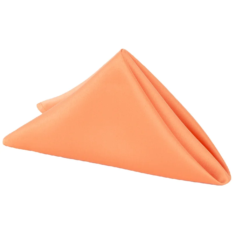 Shatter-resistant plastic plates-Lamour Satin Napkin 20"x20" - Orange