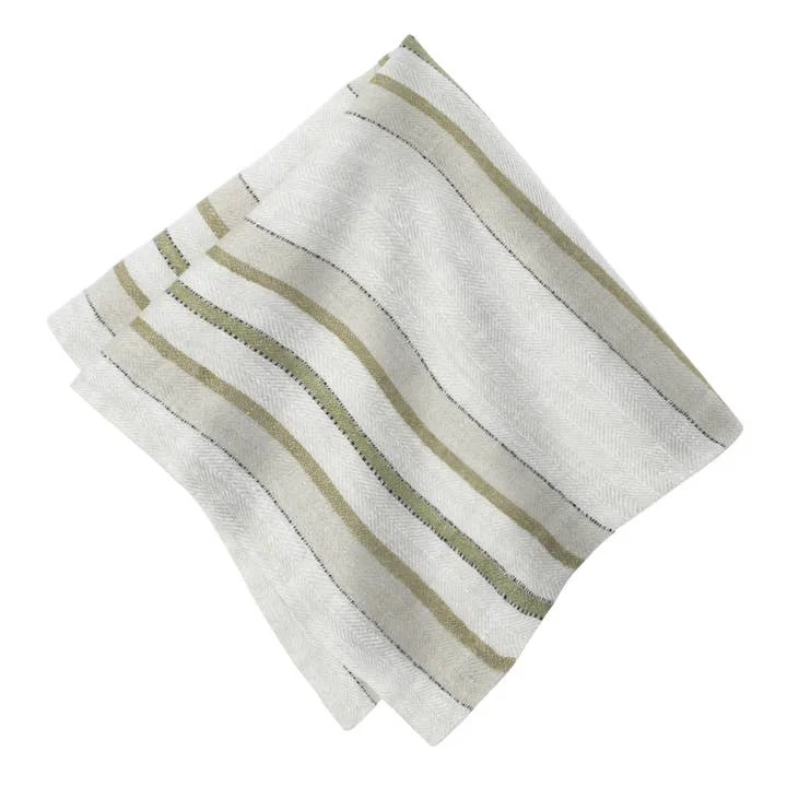 Elegant porcelain dinner plates-Trio Stripe Linen Napkins Set of 4