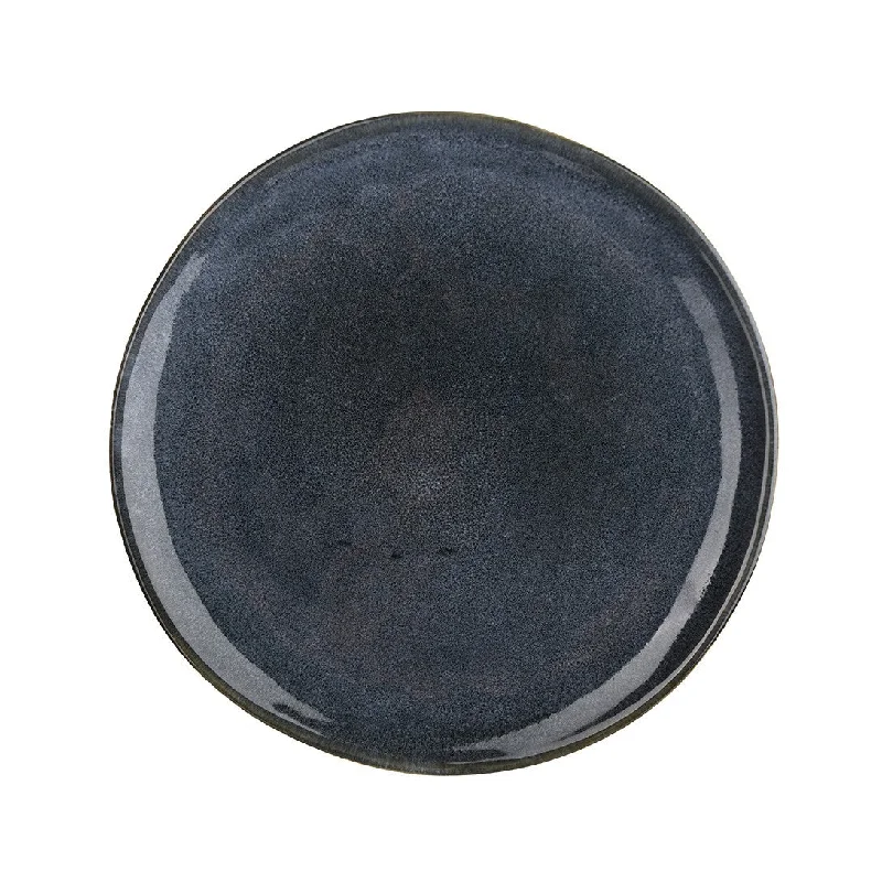 Sleek black dinner plates-Stoneware Side Plate Mediterranean Blue 20cm