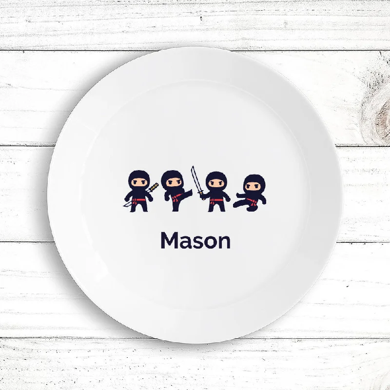 Cute kids’ animal plates-Ninja Kids' Plate