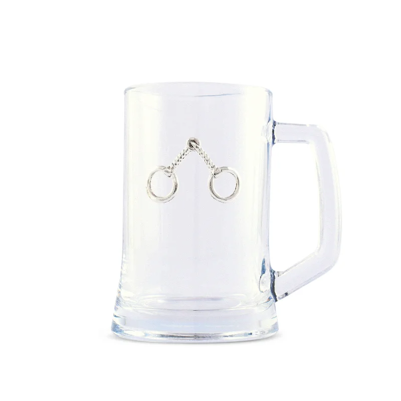 Microwave-safe ceramic mugs-Equestrian Bit Beer Mugs - Set of 2