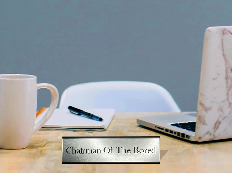 Modern glass dinner trays-Chairman of the Bored - Office Desk Plate