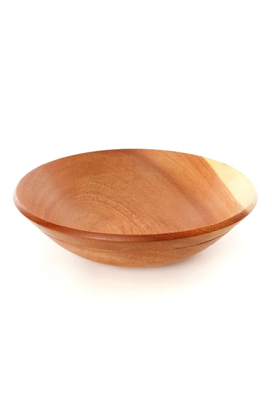 Durable melamine dinner sets-Large Mahogany Wood Salad Bowl from Zimbabwe