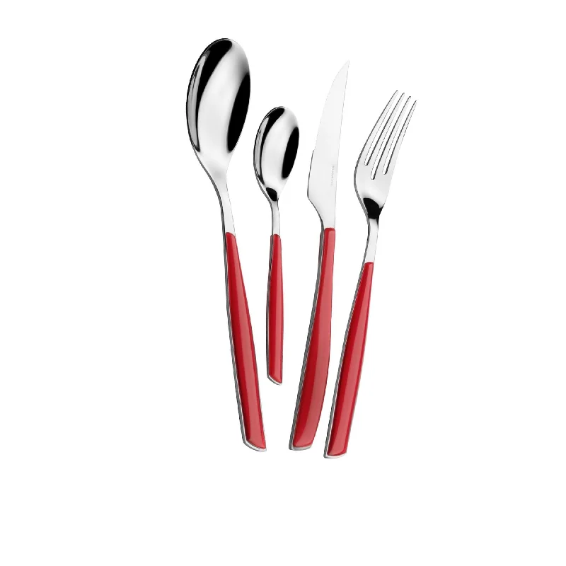 Cute kids’ plastic plates-Bugatti Glamour Cutlery Set 24pc Red