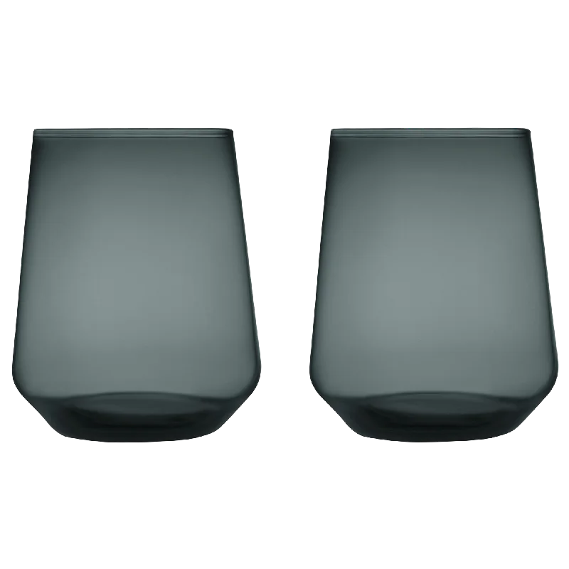 Shatter-resistant glass cups-iittala Essence Dark Grey Tumbler - Set of 2