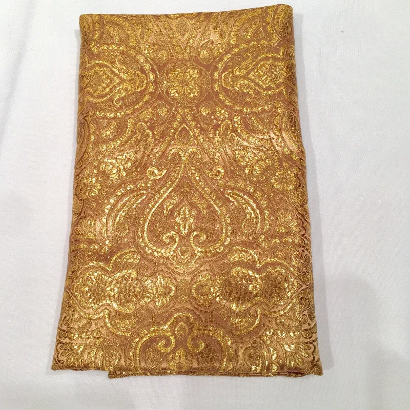 Handmade pottery dinner sets-Gold Paisley Napkin