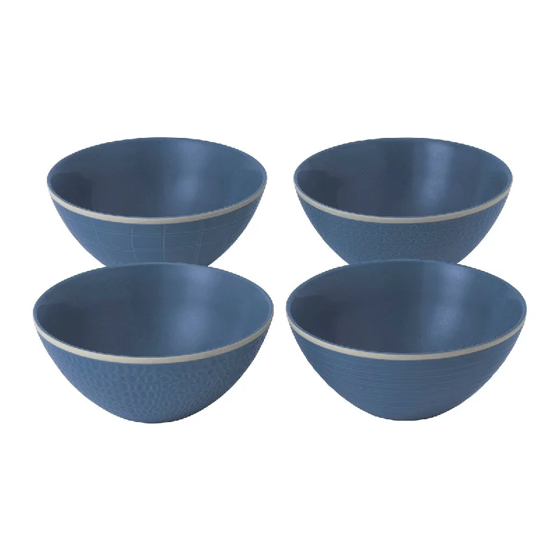 Cute kids’ animal plates-Maze Grill Blue Bowl 6" Set/4 Mixed