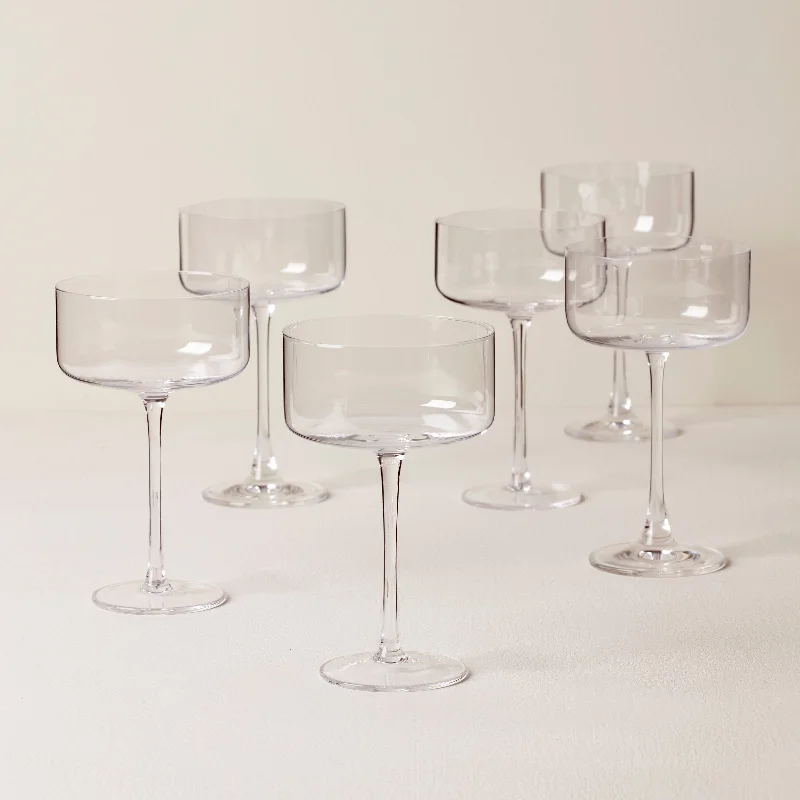 Modern insulated water cups-Tuscany Classics Straight Coupes, Set of 6