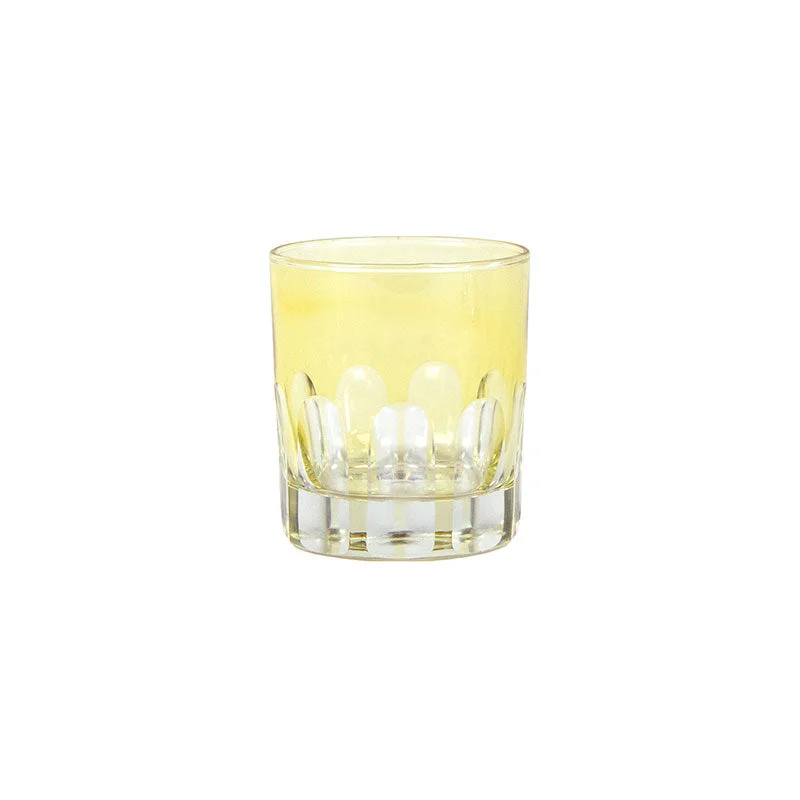 Handmade clay cups for artisans-Rialto Old Fashioned Glass, 295ml, Yellow