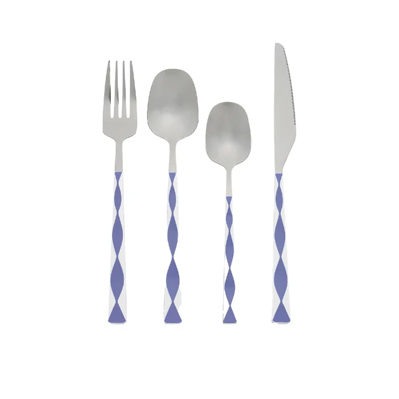 Novelty-shaped kids’ cutlery-Porto Havana Cutlery Set 16pc Lilac