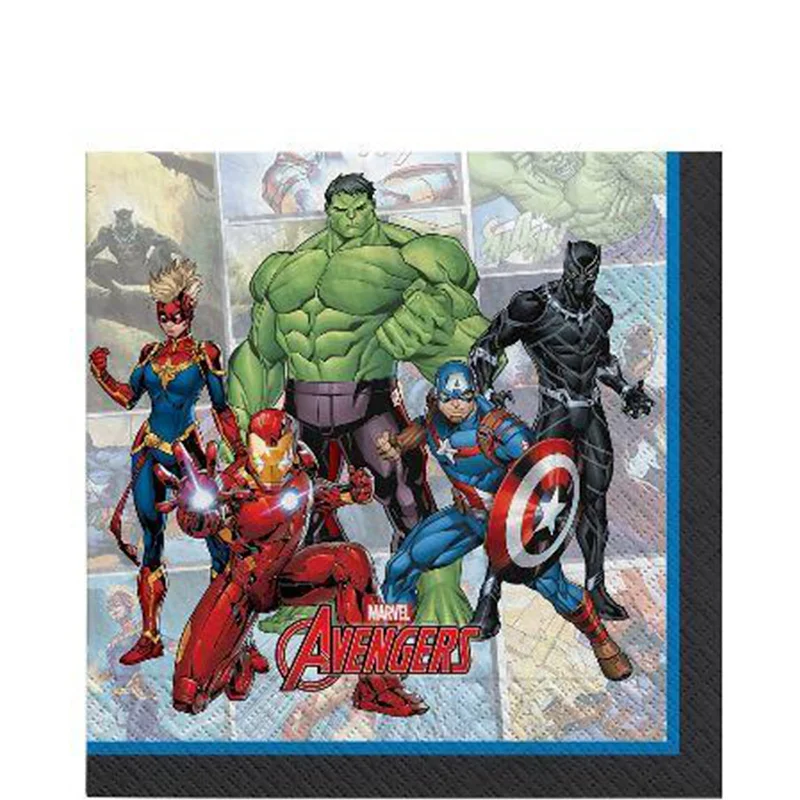 Cute kids’ plastic plates-Avengers Unite Lunch Napkins | 16ct