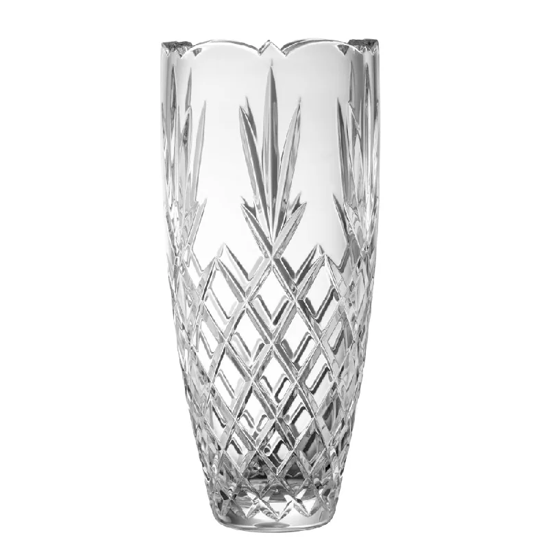 Double-walled glass tumblers-Galway Crystal Renmore 12" Vase