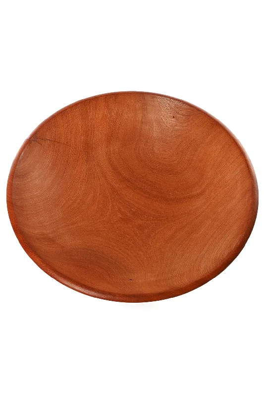 Compact camping dinnerware-<i>Imperfect:</i> Large Mahogany Wood Salad Bowl from Zimbabwe