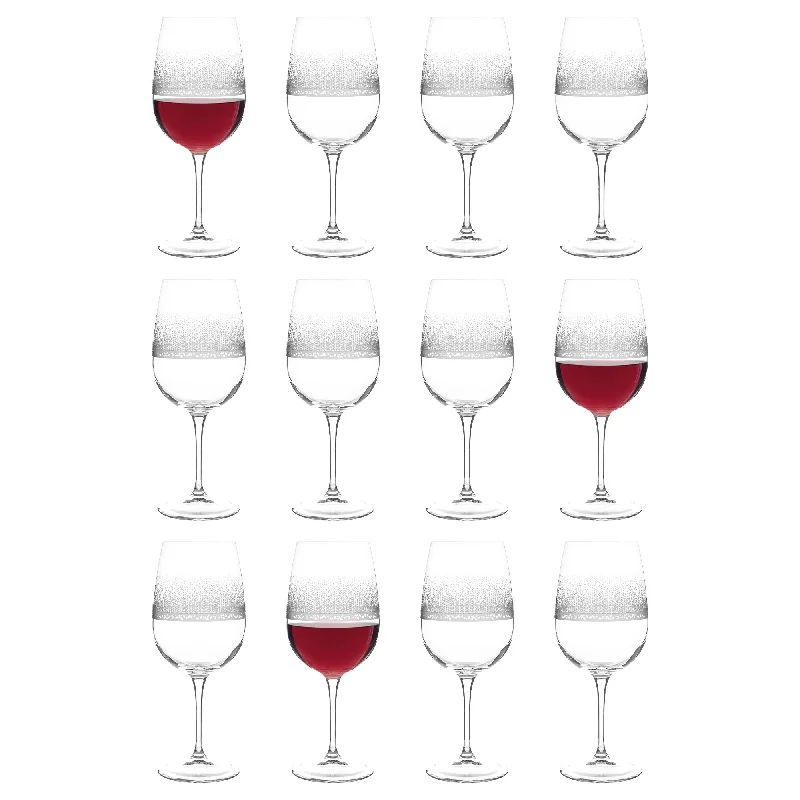 Bold red ceramic mugs-500ml Inventa Wine Glasses - Pack of 12 - By Bormioli Rocco