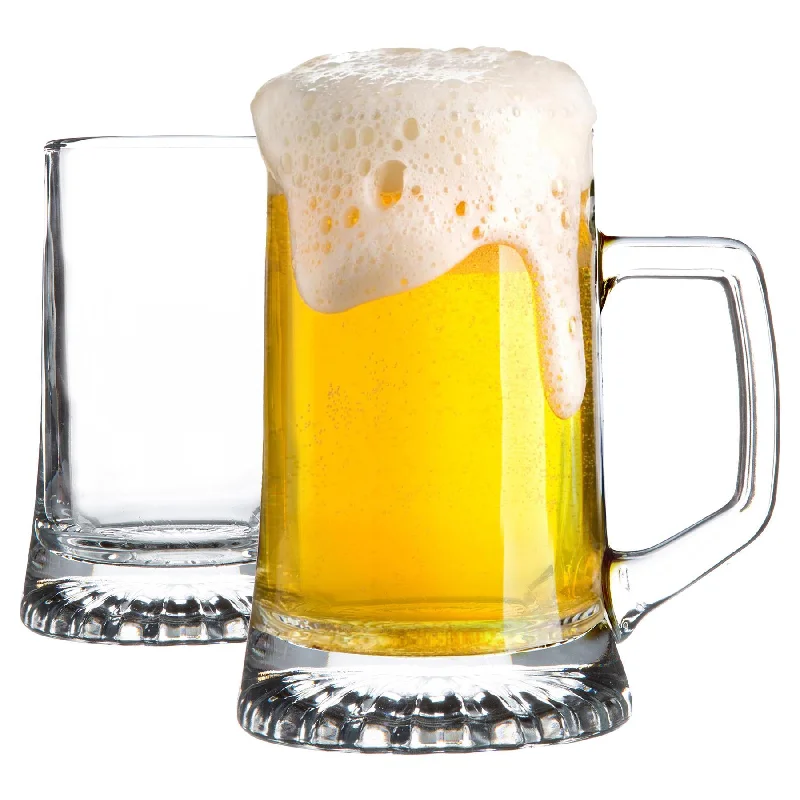 Frosted glass drinking cups-510ml Stern Tankard Beer Glasses - By Bormioli Rocco