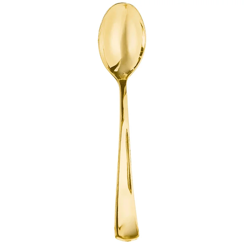 Durable melamine dinner sets-Gold Premium Quality Plastic Spoons, 40 Count