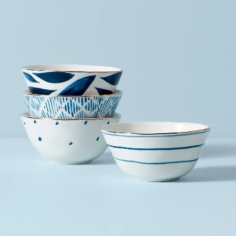 Festive holiday tableware sets-Blue Bay 4-piece Dessert Bowl Set