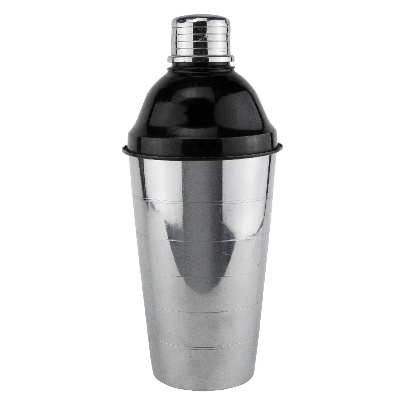 Dishwasher-safe melamine trays-Mirro Aluminum Black Top Cocktail Shaker