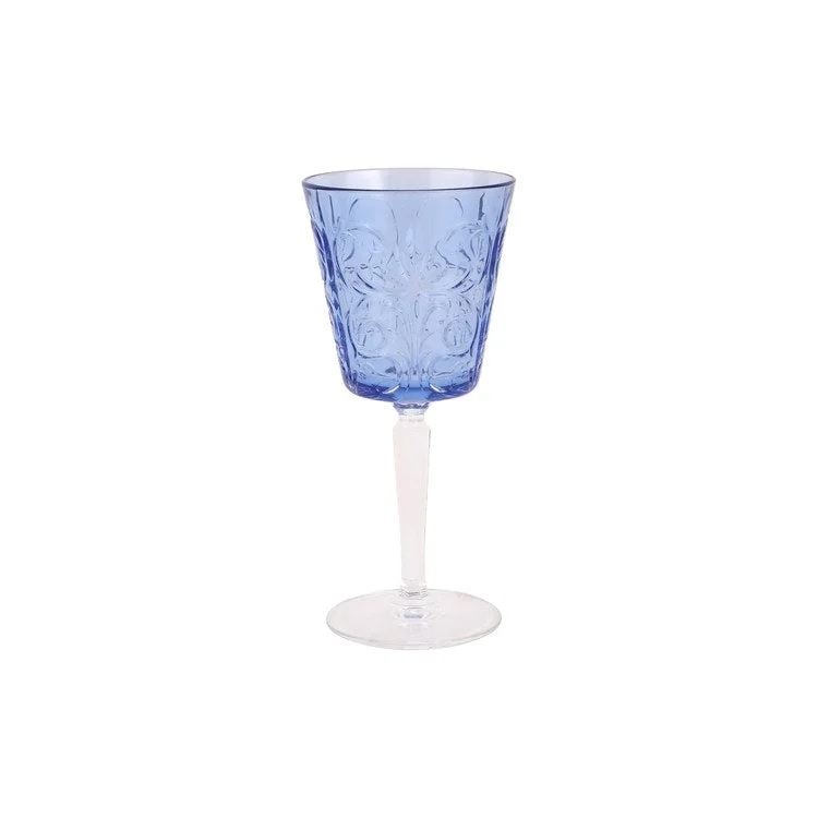 Compact collapsible travel mugs-Barocco Cobalt Wine Glass