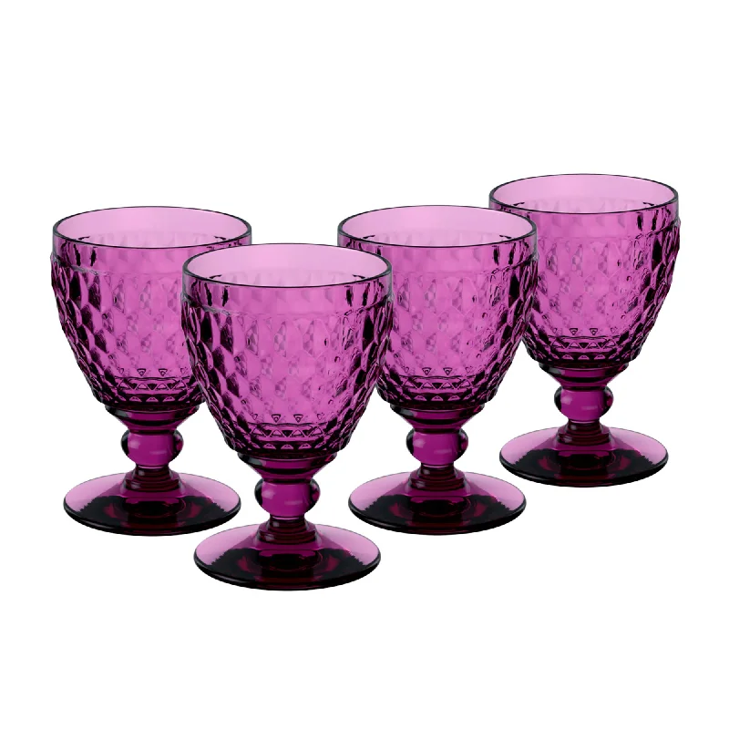 Shatterproof plastic wine cups-Villeroy & Boch Boston White Wine Goblet 125mL Set of 4 Berry