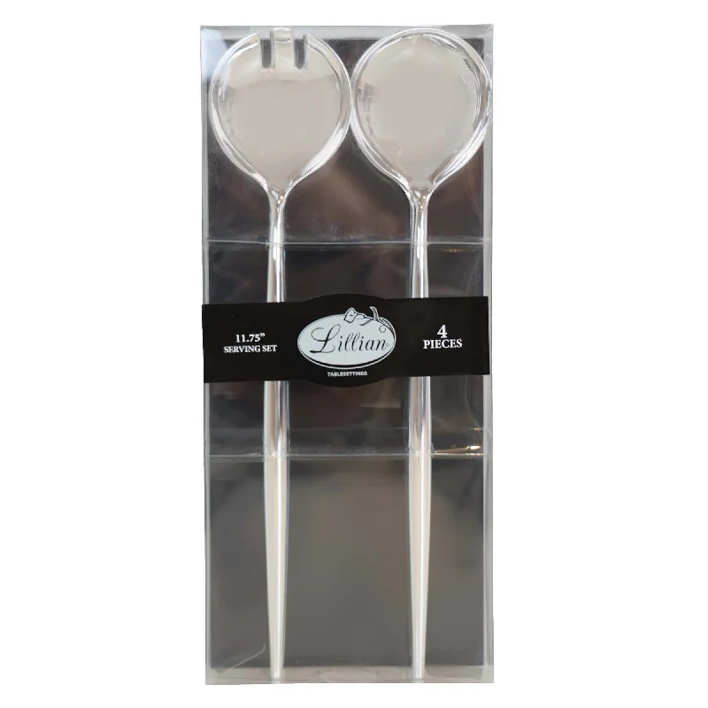 Elegant silver-plated cutlery-Silver Serving Set, 11,75 Inches, 4 Count