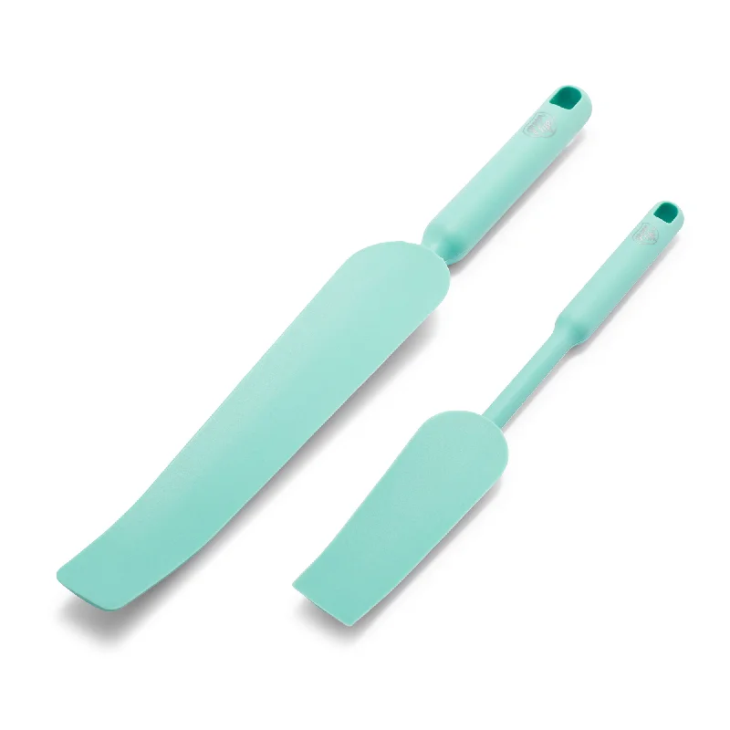 Classic black dessert plates-GreenLife Easy Reach Silicone Spatula, 2-Piece Set | Turquoise