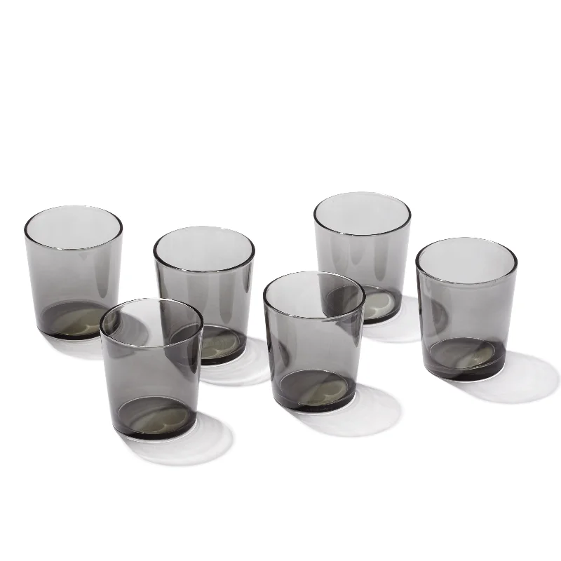 Stackable glass cups for storage-Stackables Smoke Shot Glasses, Set of 6