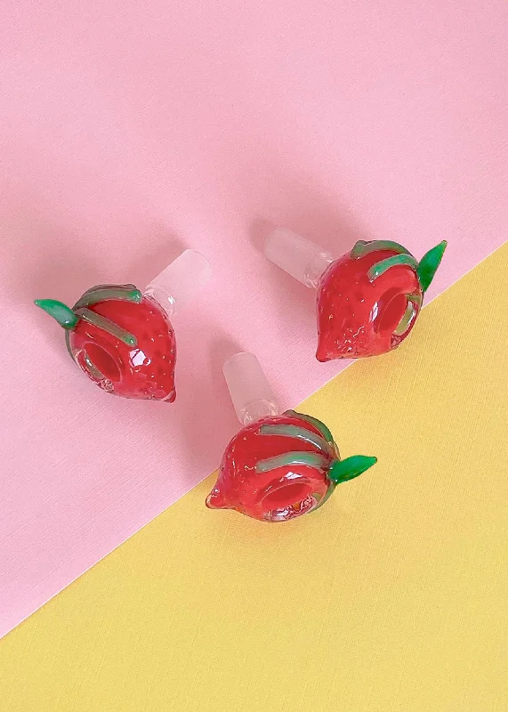 Heavy-duty plastic serving spoons-STRAWBERRY BOWL