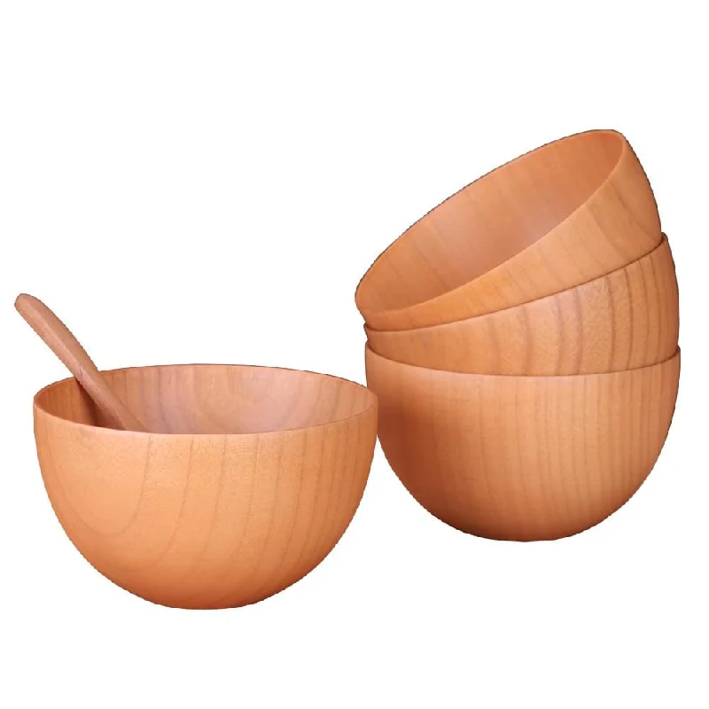 Modern ceramic serving spoons-Wooden Bowl Ibaraki