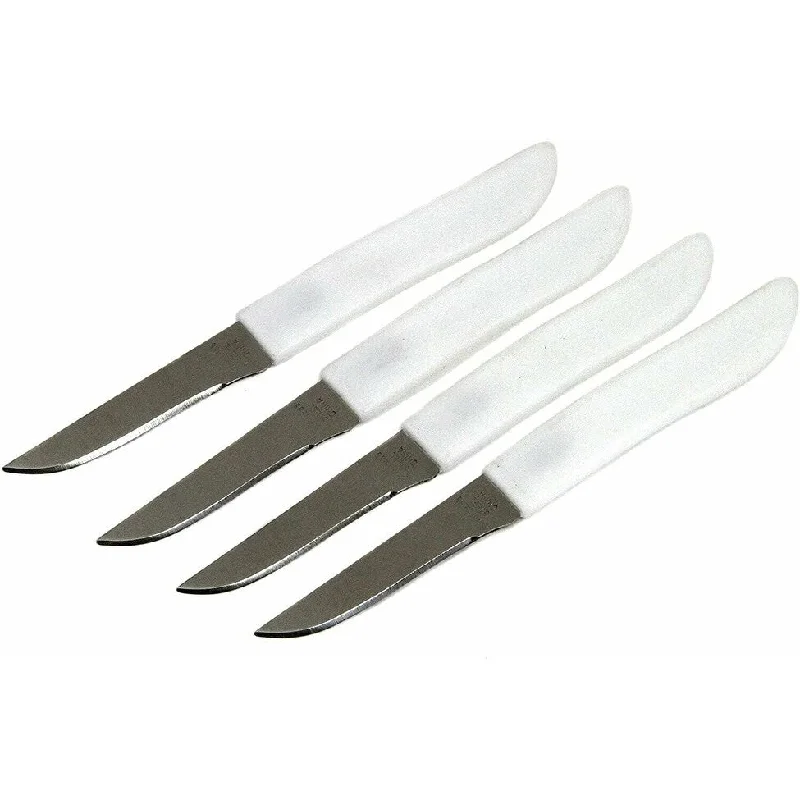 Classic white soup spoons-4pc Stainless Steel Paring Knives Set