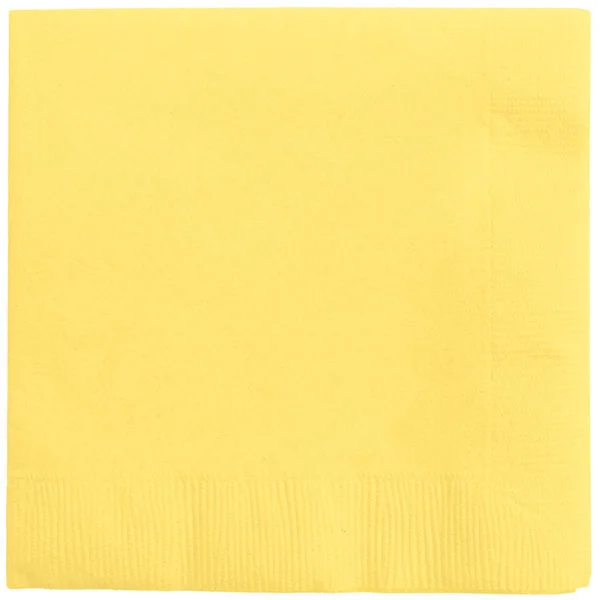 Durable melamine dinner sets-Light Yellow Beverage Napkins | 50ct