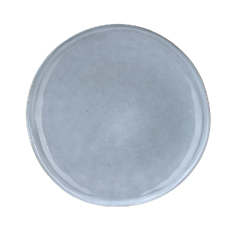 Handmade clay soup bowls-Stoneware Side Plate Light Blue 20cm