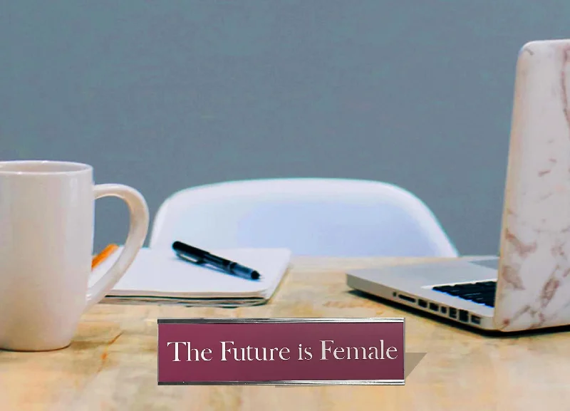 Portable plastic picnic sets-The Future is Female - Office Desk Plate