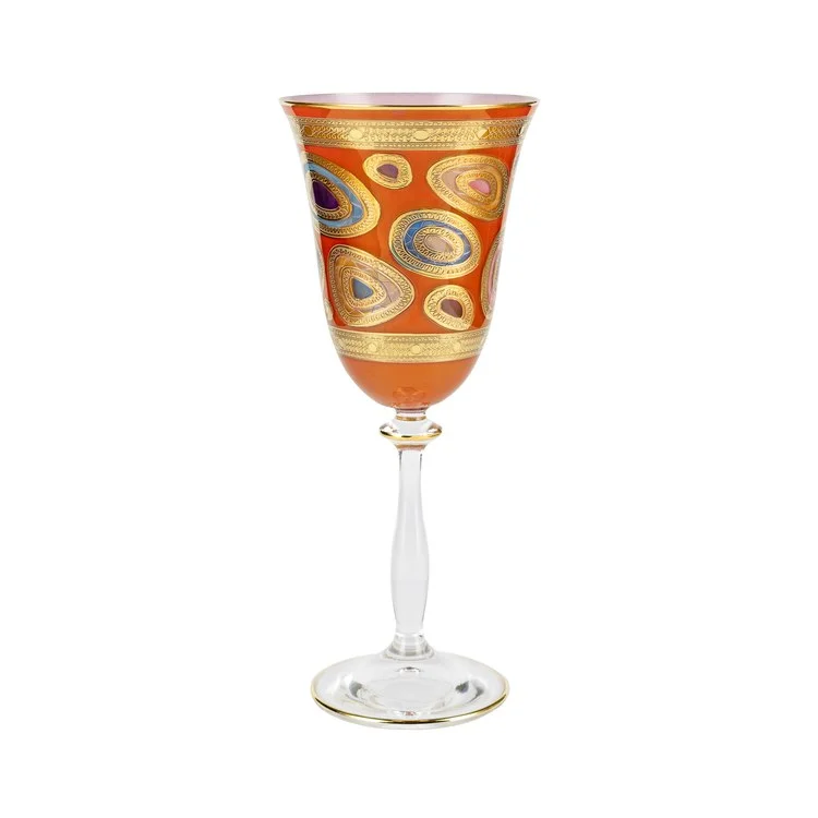 Modern glass iced tea cups-Regalia Orange Wine Glass