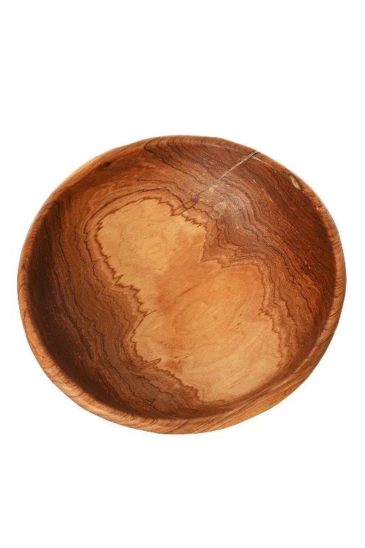 Modern porcelain salad plates-<i>Imperfect:</i> Olive Wood Small Serving Bowl